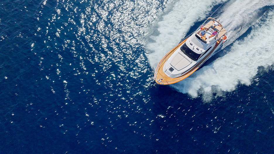 Boat on water with Waypoint CO and propane alarm installed